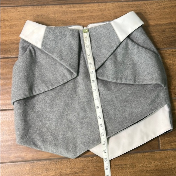 Vintage Cameo brand wool like Stylish Gray and White mini Women's Skirt XS - Picture 7 of 8